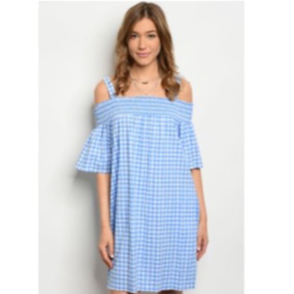 Blue Gingham Summer Dress - Picture 3 of 5